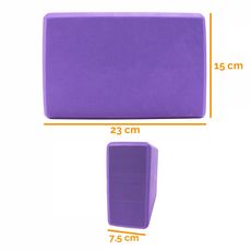 Brique, bloc de yoga 23 x 15 x 7,5 cm - EVA (Violet)