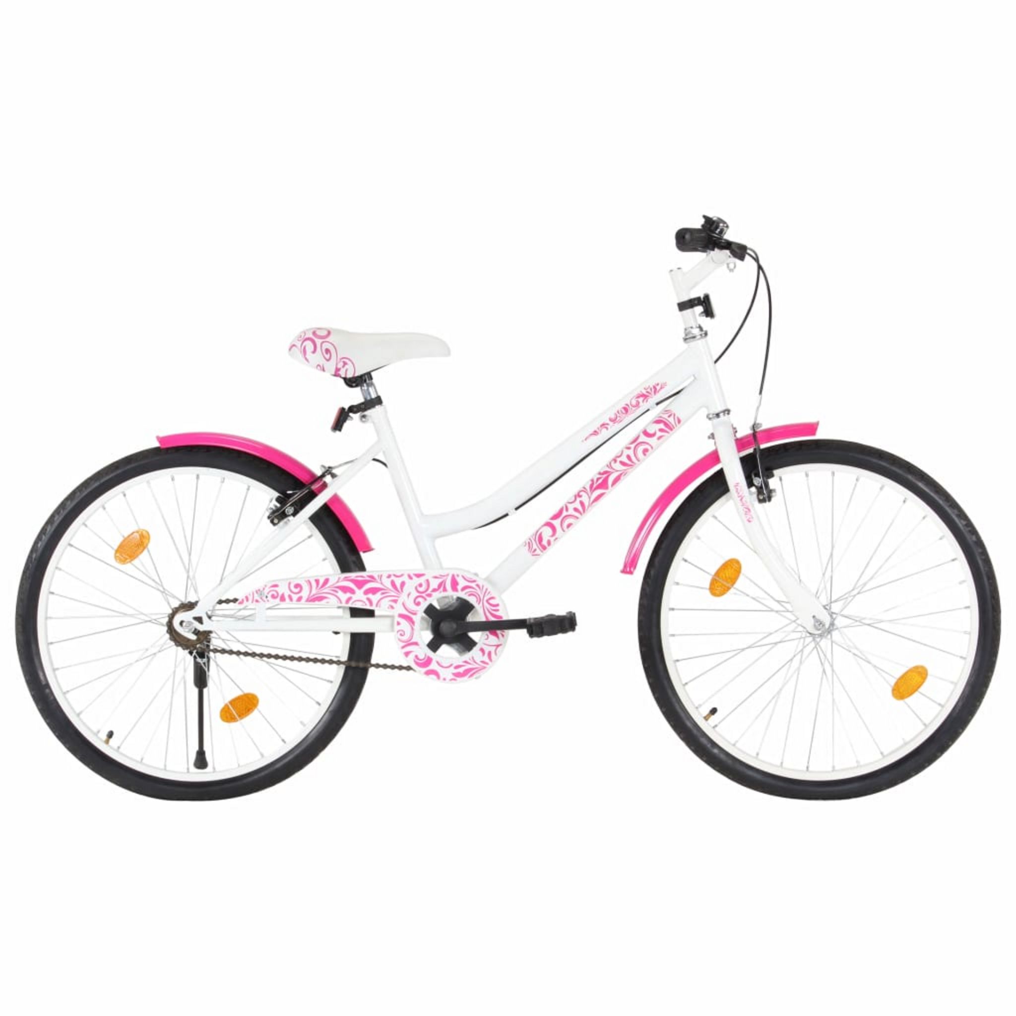 VIDAXL Velo pour enfants 24 pouces Rose et blanc pas cher Auchan