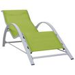 Chaise longue Textilene et aluminium Vert