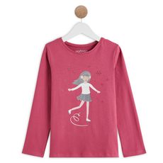 IN EXTENSO T-shirt manches longues fille (Rose)