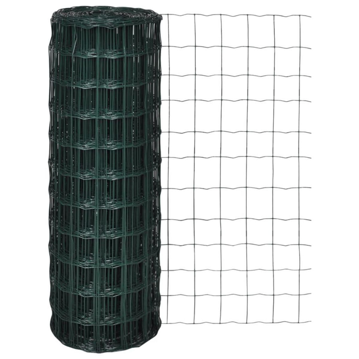 VIDAXL Cloture euro Acier 10 x 1,0 m Vert