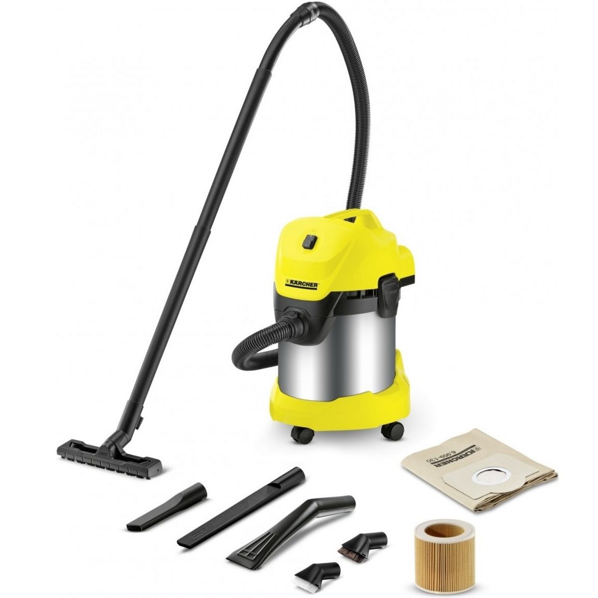 Aspirateur eau et poussière Karcher WD3 Premium Jaune - Outils de nettoyage  - Achat & prix