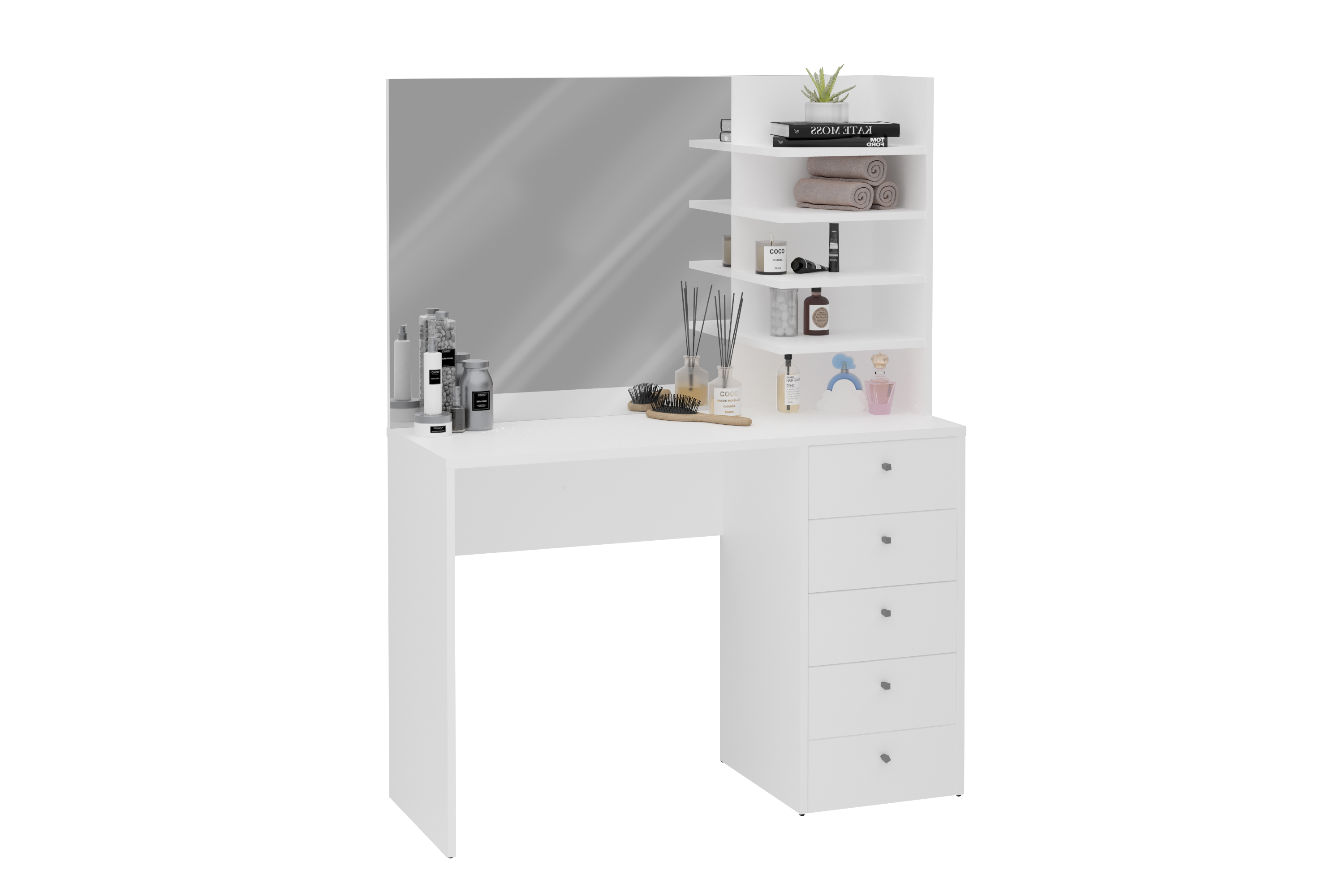 SPXMQSS Coiffeuse avec Rangement Pas Cher, Coiffeuse Meuble Miroir