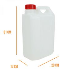 Bidon en plastique (PEHD) pour usage alimentaire avec bouchon - 5L
