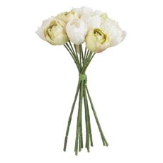 Bouquet de Fleurs Artificielles  Tulipe  28cm Blanc