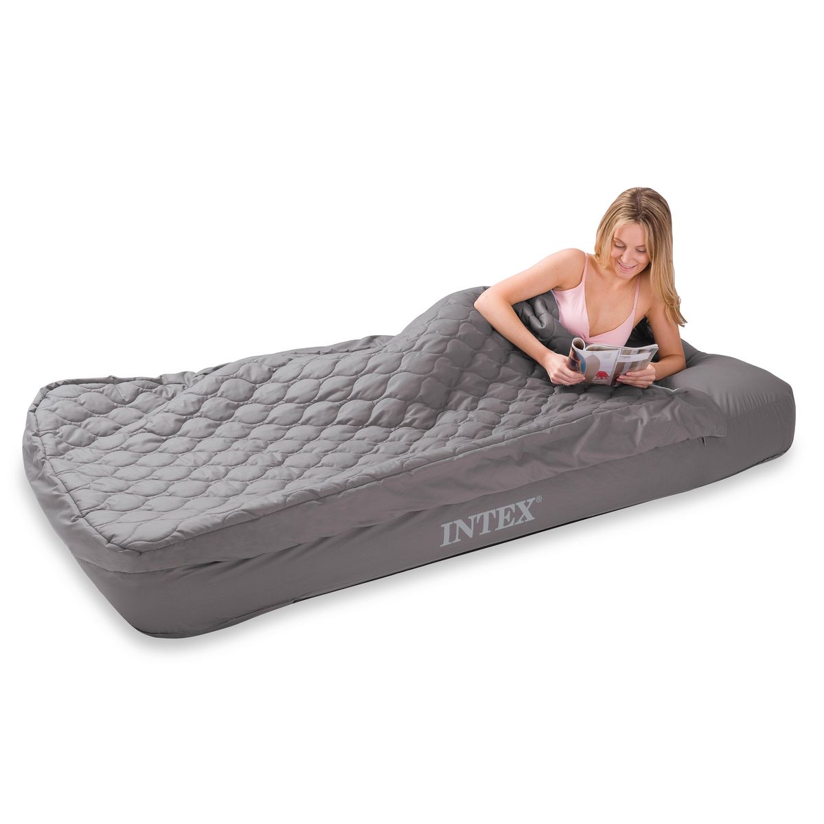 AUCHAN Matelas Gonflable Violet 160 x 84 cm pas cher 