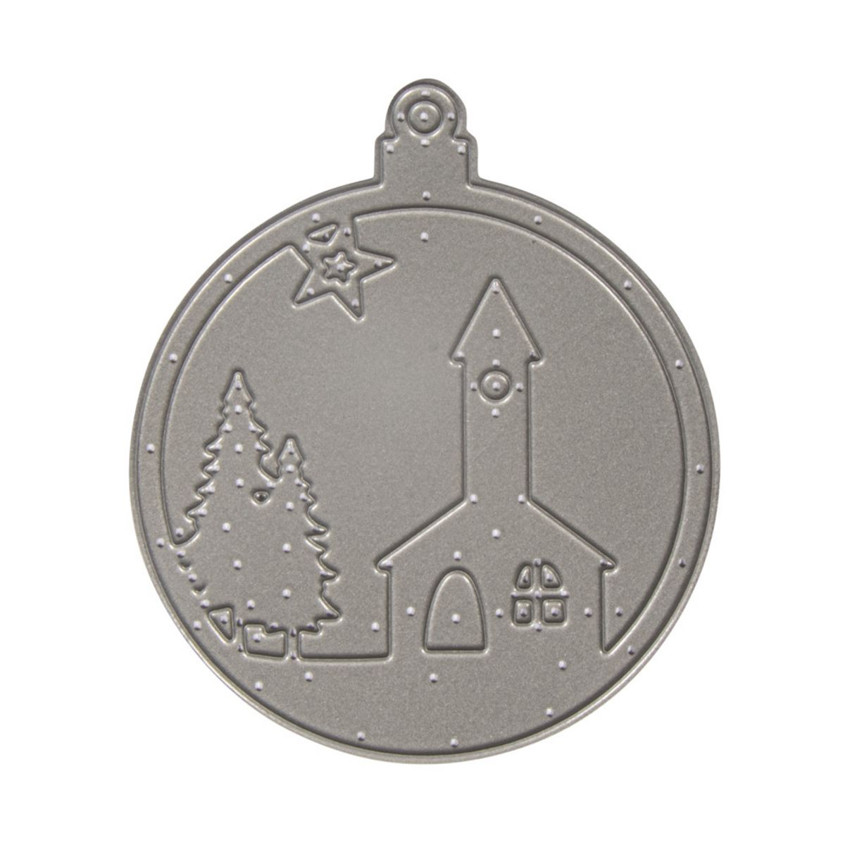 Rayher Gabarit de découp. Boule de Noël Eglise, ø 6,5cm, 1 pce pas cher