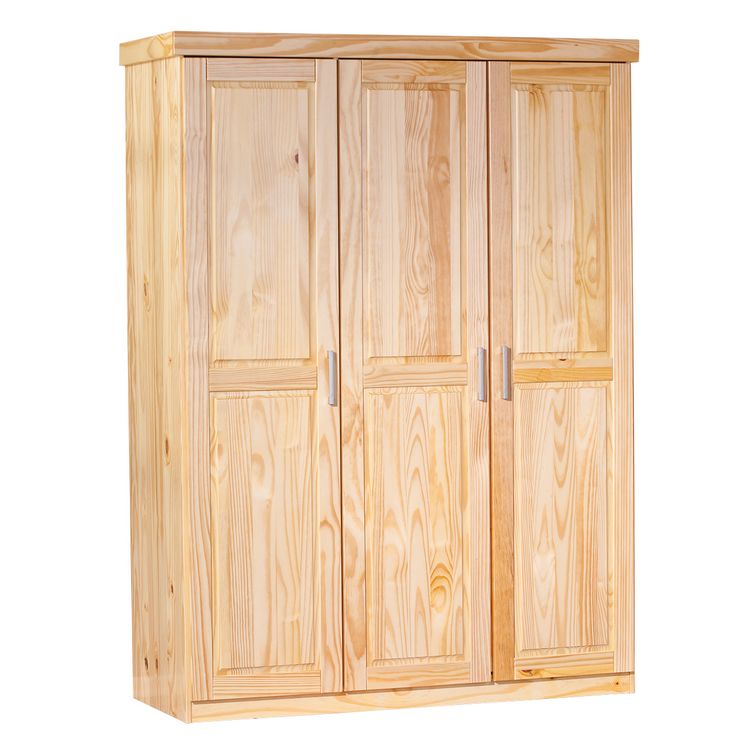 Armoire basse lingère 2 portes en pin