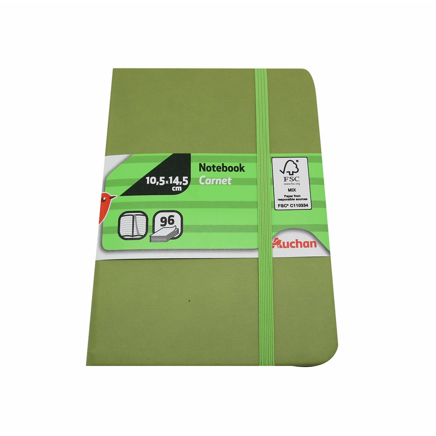 AUCHAN Carnet premium Notebook A6 - 96 pages - 10.5x14.5cm - Noir pas cher  