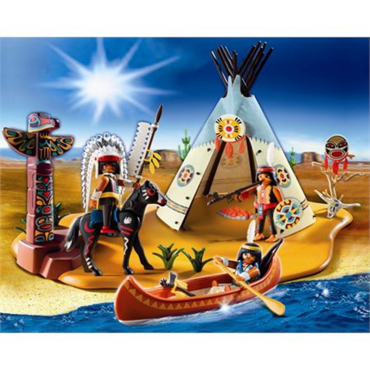 PLAYMOBIL 4012 Campement des indiens pas cher 