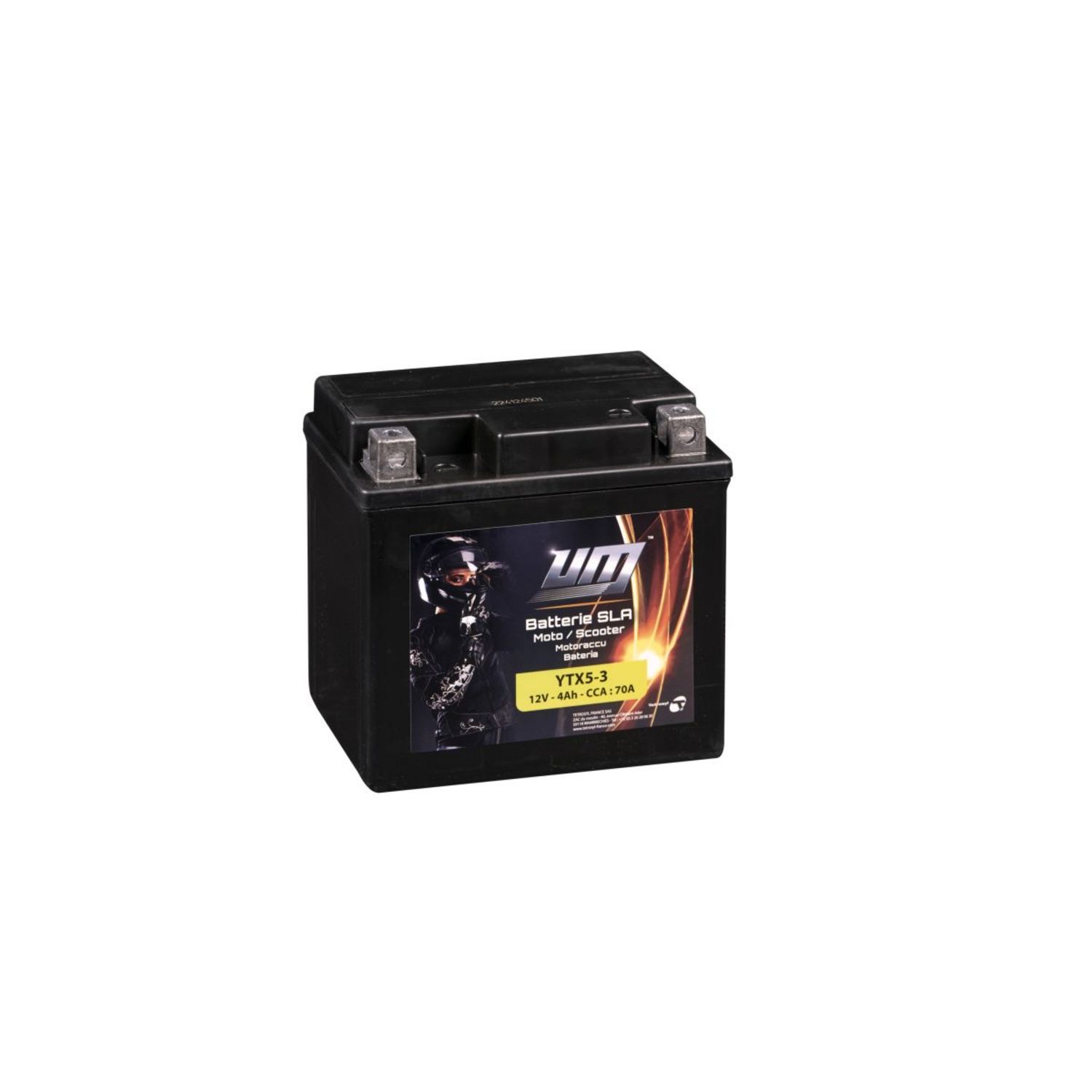 Batterie sans entretien YUASA YTX5L-BS 12v 4Ah pour moto