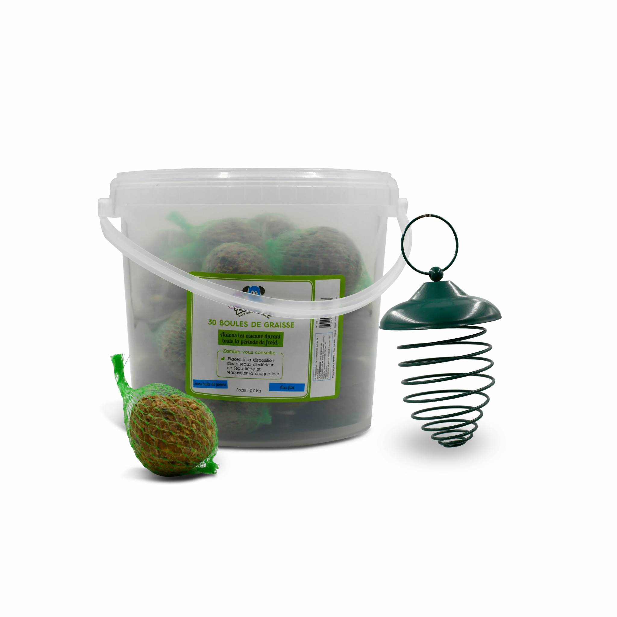 En Boule Pour Voir En 7 Lettres Alice's Garden Lot de 2.7 Kg de boules de graisse pour oiseaux. environ 30  boules + Mangeoire pour oiseau en métal. 15 cm de haut. vert foncé.  inoxydable pas cher - Auchan.fr
