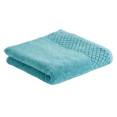 ACTUEL Maxi drap de bain uni pur coton qualité Zéro Twist 600 g/m² (Bleu turquoise)