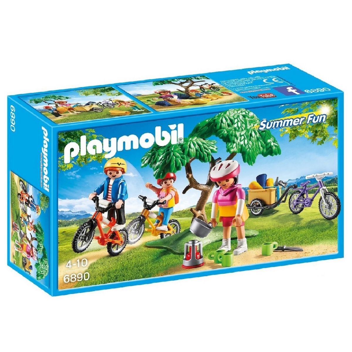 PLAYMOBIL 6890 - Summer fun - Cyclistes avec vélos et remorque pas