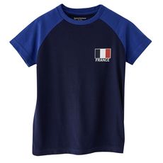 IN EXTENSO T-shirt manches courtes coupe du monde de foot France enfant  (Bleu marine)