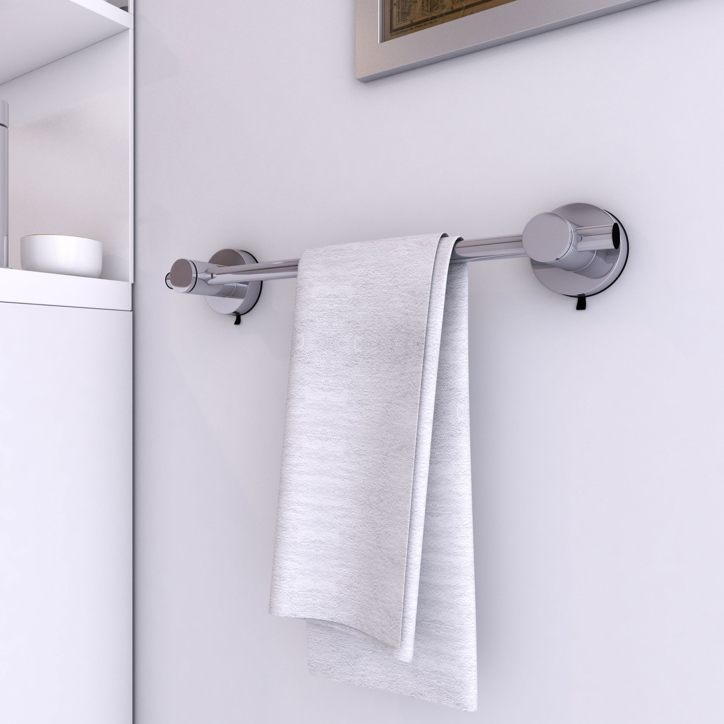 Galedo Porte serviette ventouse pour salle de bains-support serviette-sans  clou ni vis syteme vide d'air pas cher 