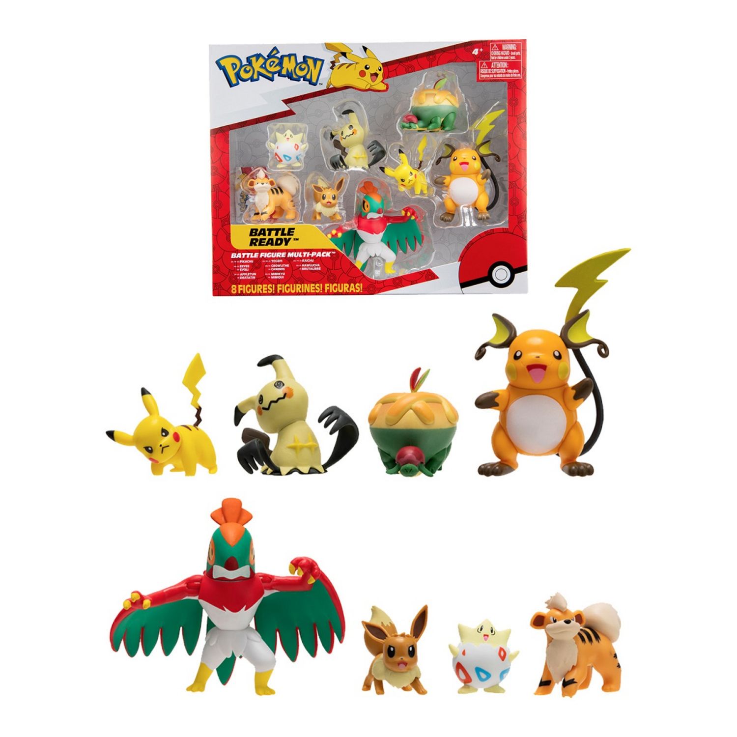 Pack de 8 figurines - Pokémon Bandai : King Jouet, Figurines