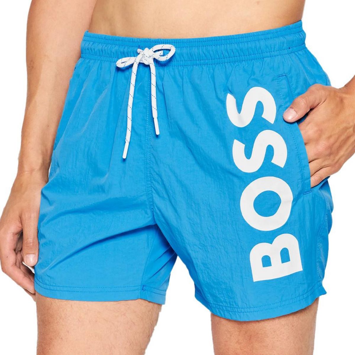 Short de best sale bain bleu