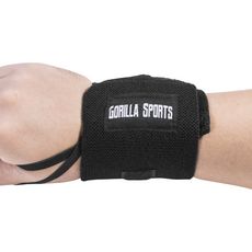 Bande de maintien poignet Noir-Rouge Gorilla Sports (Noir)