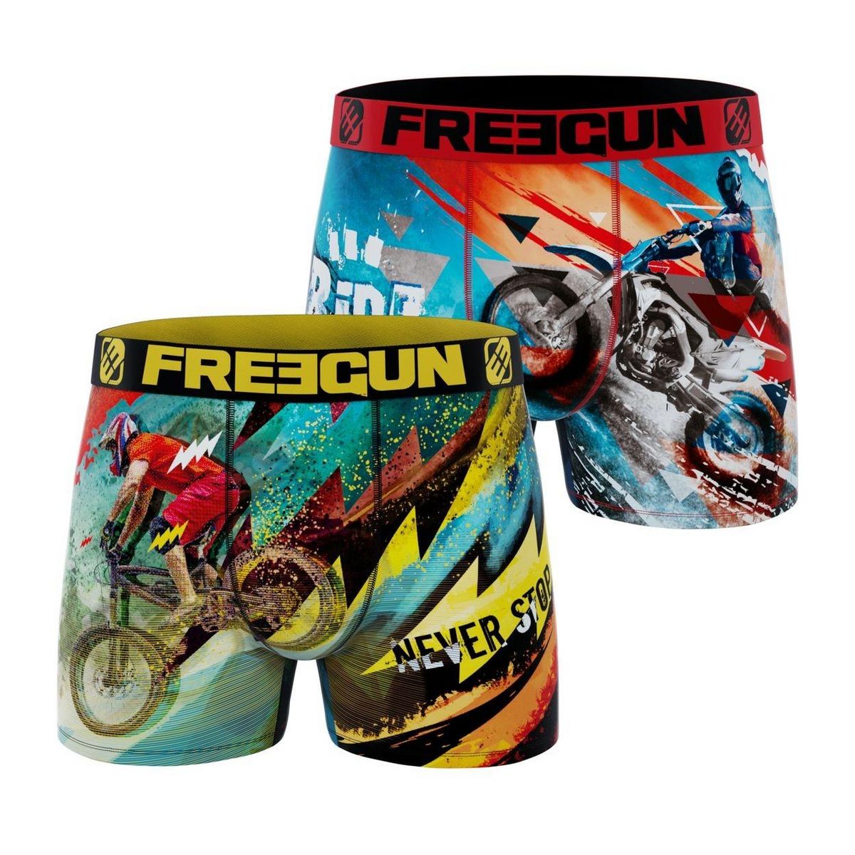FREEGUN Lot de 2 Boxers homme Winter Sport
