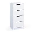 Commode meuble de rangement 4 tiroirs  FALONE. Coloris disponibles : Blanc
