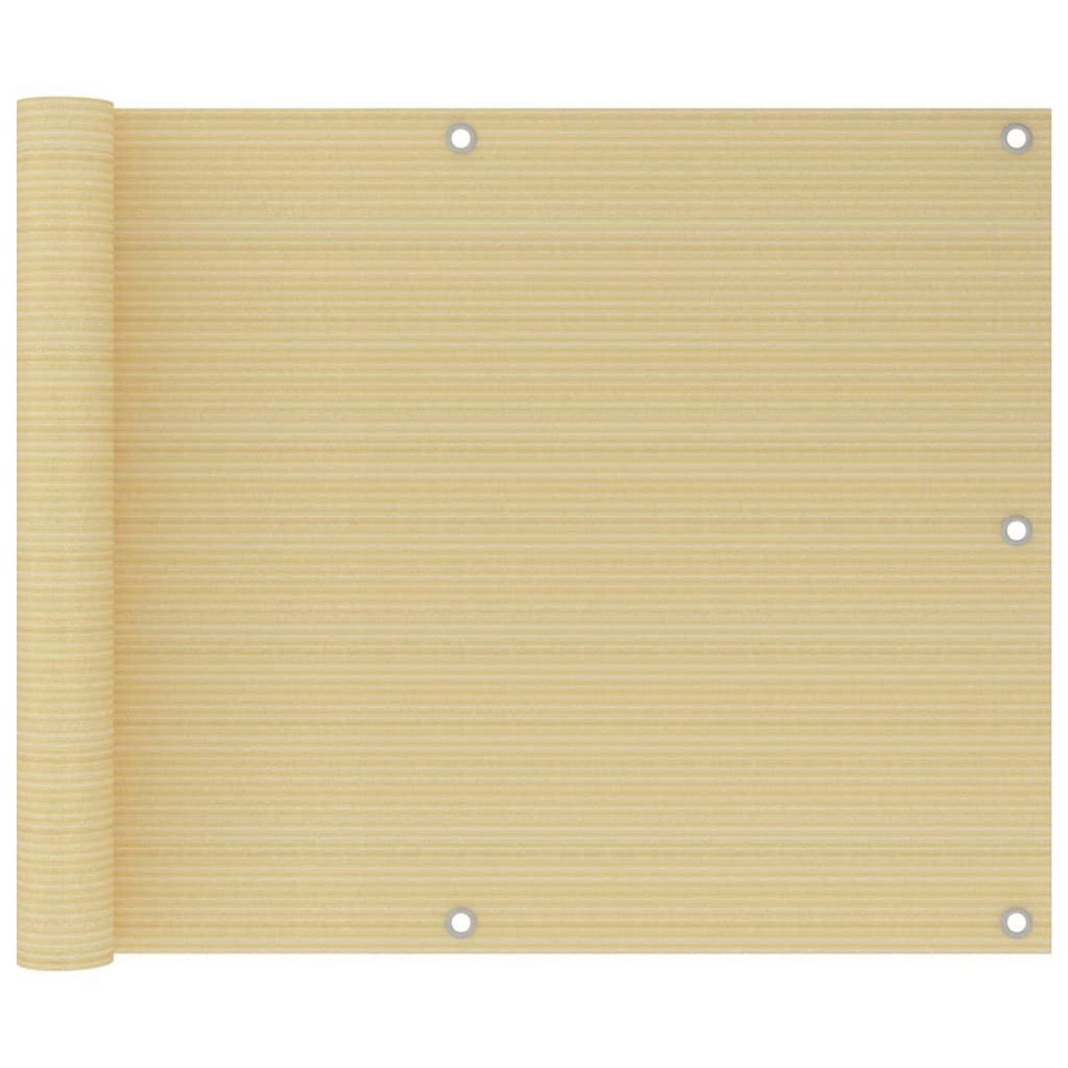 VIDAXL Ecran de balcon Beige 75x500 cm PEHD