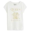 IN EXTENSO T-shirt manches courtes blanc femme Queen. Coloris disponibles : Ecru