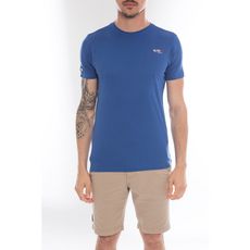 t-shirt col rond en coton namaska (Bleu Royal Métallisé)