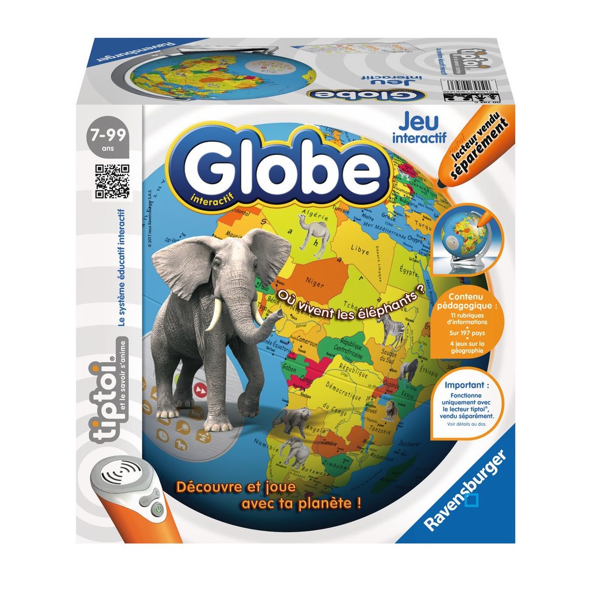 Globe terrestre genius XL Vidéo intéractif VTECH : le globe à Prix