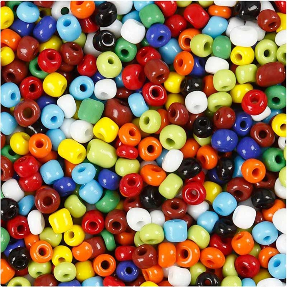  Perles rocaille multicolores Ø 4 mm - 130 g