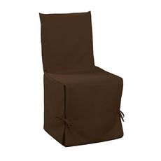Housse de chaise à nouettes en polyester CLASSIC (Chocolat)