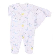 SEVIRA KIDS Pyjama bébé avec bandana et lange en coton bio, Dreams SEVIRA KIDS (Bleu)