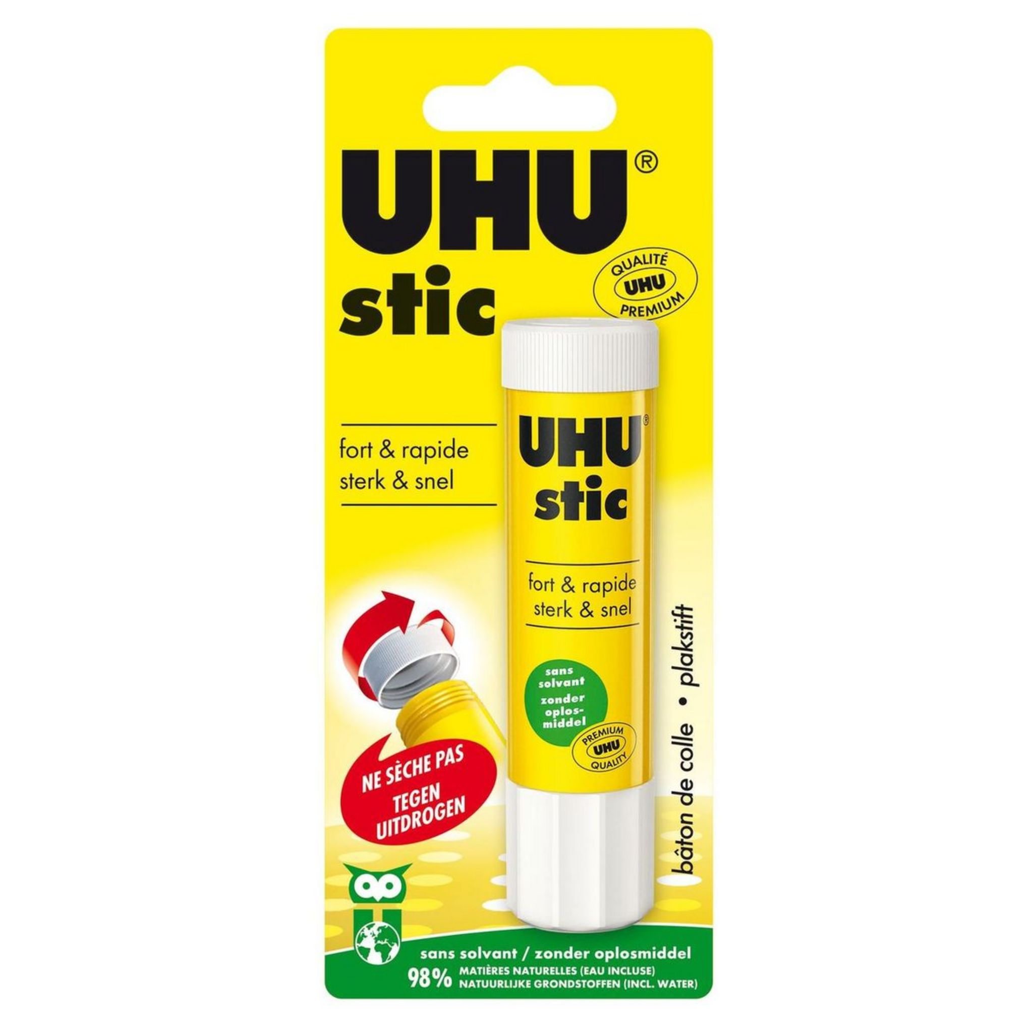 UHU 3 bâtons de colle blanche stick 8,2g pas cher