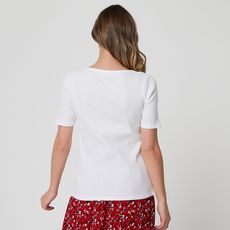 IN EXTENSO T-shirt manches courtes blanc femme (Blanc)
