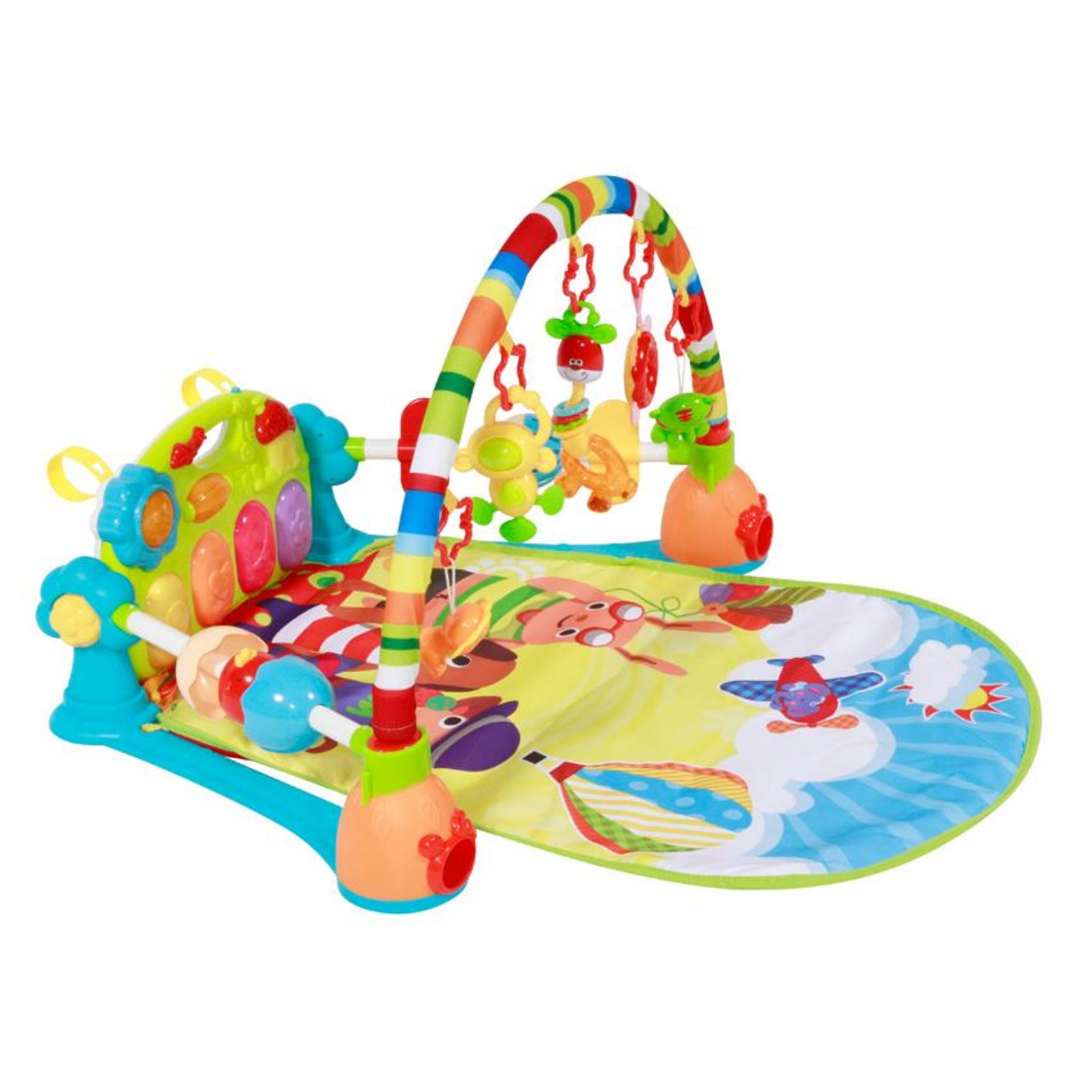 Lorelli Tapis d'éveil musical - aire de jeux bebe PIANO 92x60cm