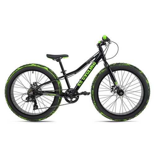 VTT Ado Fatbike 24 Crusher Cadre en aluminium noir vert TC 30