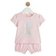MARIE Pyjashort jersey rose bébé fille. Coloris disponibles : Rose