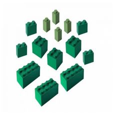  briques géantes - Pack Brick-It - couleur Vert