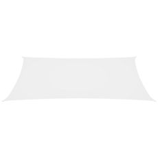 Voile de parasol Tissu Oxford rectangulaire 2x5 m Blanc