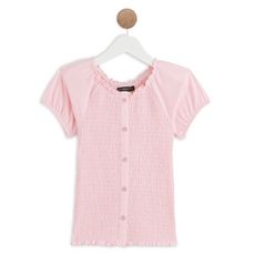 IN EXTENSO T-shirt manches courtes fille (Rose pale )