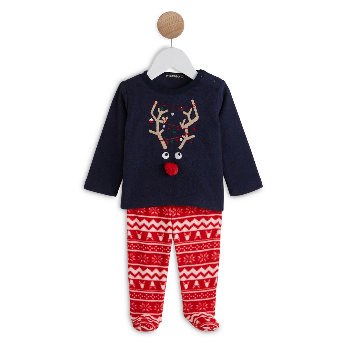 Pyjama 2 Pieces Noel Bebe Garcon Pas Cher A Prix Auchan