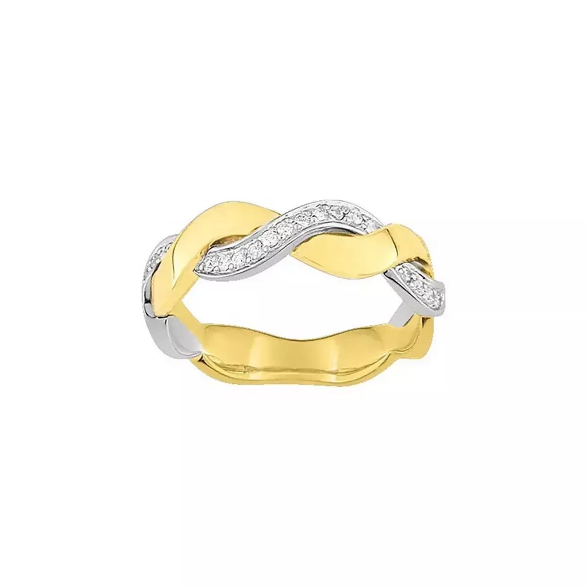 Tousmesbijoux Alliance Femme - Or 9 Carats - Diamant 0.12 Carats