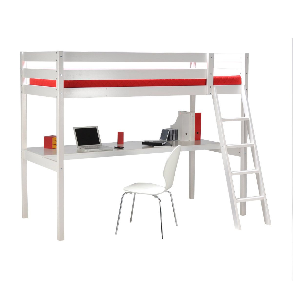 Lit Mezzanine 170 Cm De Hauteur Lit Mezzanine ASTRID 90X190 cm + bureau pas cher - Auchan.fr