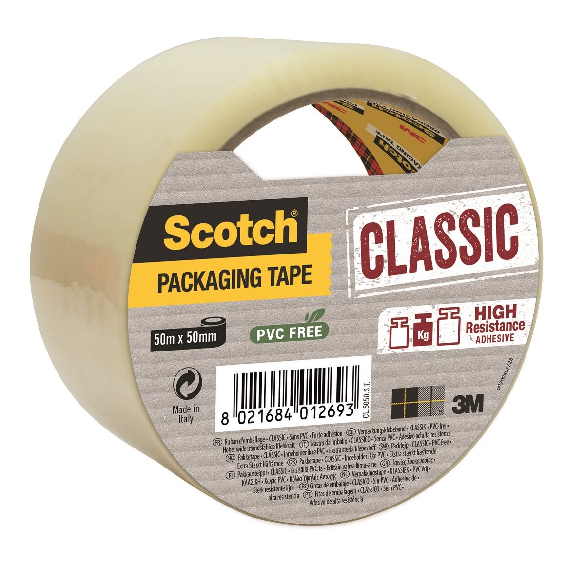 SCOTCH Ruban d'emballage Classic transparent 50mx50mm pas cher