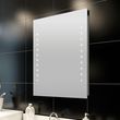 Miroir de salle de bain avec lumieres LED 50 x 60 cm (L x H)