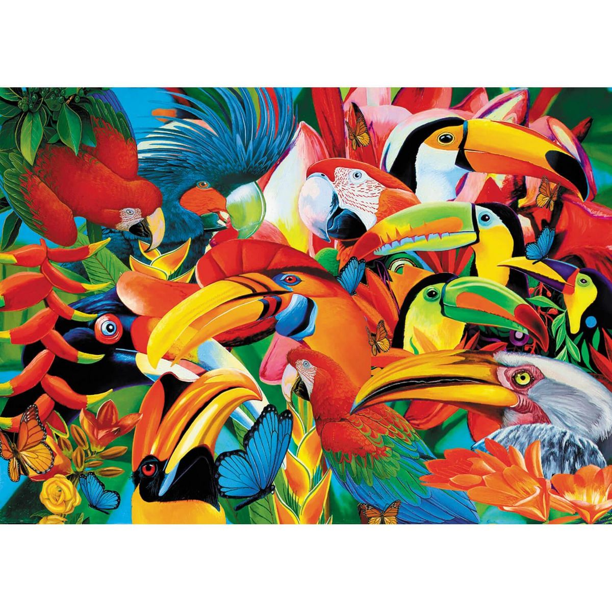 Trefl Puzzle 500 pièces : Oiseaux colorés