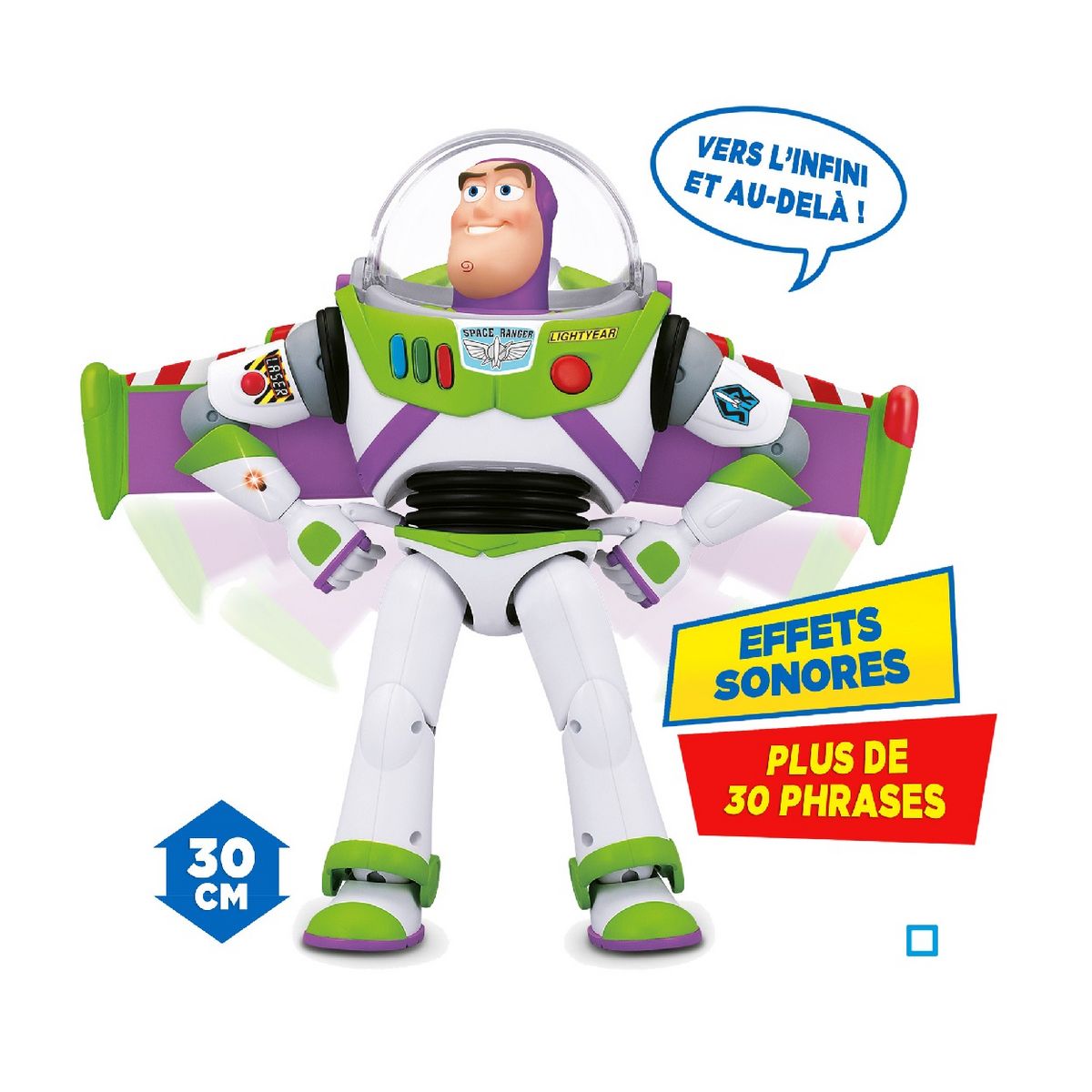 Buzz L'éclair Parlant Français 30 cm Figurine Toy Story Parle Edition  Classique