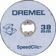 Dremel Mandrin EZ SpeedClic + 2 disques à tronçonner Dremel S406 pour métaux et l'acier trempé