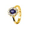 DIADEMA Bague Saphir en Or 18K - Diamant Qualité HSI. Coloris disponibles : Blanc, Jaune