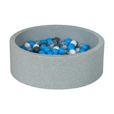  Piscine à balles Aire de jeu + 200 balles blanc, transparent, gris, bleu clair